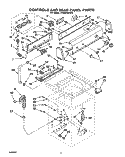CONTROLS AND REAR PANEL Diagram and Parts List for TAWM400AW0  Estate Washer