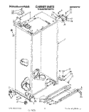 CABINET Diagram and Parts List for KSRF36DTX10  KitchenAid Refrigerator