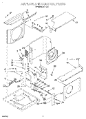AIRFLOW AND CONTROL Diagram and Parts List for R141A1  Whirlpool Air Conditioner