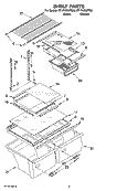 SHELF PARTS, OPTIONAL PARTS (NOT INCLUDED) Diagram and Parts List for ET1PHKXPQ06  Whirlpool Refrigerator