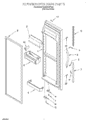 REFRIGERATOR DOOR Diagram and Parts List for GD22DKXFW00  Whirlpool Refrigerator
