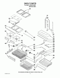 SHELF PARTS Diagram and Parts List for IX5HHEXWS05  Whirlpool Refrigerator