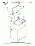 TOP AND CABINET PARTS Diagram and Parts List for 1CWTW5300VW1  Whirlpool Washer