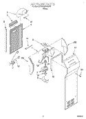 AIR FLOW Diagram and Parts List for 3XARG478GF00  Whirlpool Refrigerator