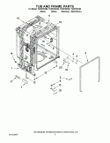 TUB AND FRAME PARTS Diagram and Parts List for TUD8700XQ0  Estate Dishwasher