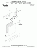 DOOR AND PANEL PARTS Diagram and Parts List for DU1015XTXQ3  Whirlpool Dishwasher