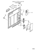 INNER DOOR PARTS Diagram and Parts List for IJU25262  Inglis Dishwasher
