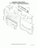 CONTROL PANEL PARTS Diagram and Parts List for WFG371LVQ0  Whirlpool Range