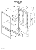 Part Location Diagram of WP4-82576-001 Whirlpool Door Shelf Bin