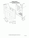 DOOR PARTS Diagram and Parts List for KUWS24RSBS14  KitchenAid Wine and Beverage Cooler