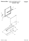 DOOR AND PANEL Diagram and Parts List for KUDS24SEBS4  KitchenAid Dishwasher