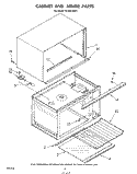 CABINET AND HINGE Diagram and Parts List for KCMS135S1  KitchenAid Microwave
