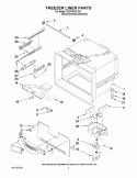 FREEZER LINER PARTS Diagram and Parts List for GX2FHDXVY05  Whirlpool Refrigerator