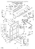 CONTROLS AND REAR PANEL Diagram and Parts List for LSQ8500JT1  Whirlpool Washer