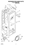 REFRIGERATOR LINER PARTS Diagram and Parts List for KSRW25CRSS01  KitchenAid Refrigerator