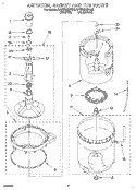 AGITATOR, BASKET AND TUB Diagram and Parts List for KAWE665BAL0  KitchenAid Washer