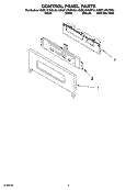 CONTROL PANEL PARTS Diagram and Parts List for KEKB107KWH04  KitchenAid Wall Oven
