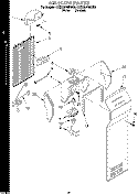 AIR FLOW Diagram and Parts List for 4YED25PWDN00  Whirlpool Refrigerator