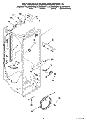 REFRIGERATOR LINER PARTS Diagram and Parts List for GC3SHEXNT16  Whirlpool Refrigerator