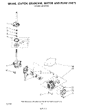 BRAKE, CLUTCH, GEARCASE, MOTOR AND PUMP Diagram and Parts List for LA6150XSW0  Whirlpool Washer