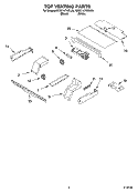 TOP VENTING PARTS, OPTIONAL PARTS Diagram and Parts List for KEBC147KWH03  KitchenAid Range