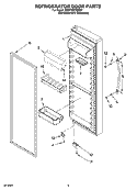 REFRIGERATOR DOOR PARTS Diagram and Parts List for KSRY25CRMS01  KitchenAid Refrigerator