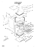 OVEN Diagram and Parts List for SB130PEDB0  Whirlpool Wall Oven
