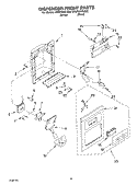 DISPENSER FRONT Diagram and Parts List for GD5PHAXLB00  Whirlpool Refrigerator