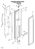 FREEZER DOOR PARTS Diagram and Parts List for KSSC48QMS01  KitchenAid Refrigerator