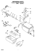 DISPENSER PARTS Diagram and Parts List for KHWS02RWH3  KitchenAid Washer