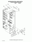REFRIGERATOR LINER PARTS Diagram and Parts List for BRS70FRANA00  Whirlpool Refrigerator
