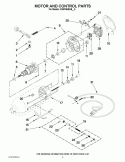 MOTOR AND CONTROL PARTS Diagram and Parts List for KSM150AGBES0  KitchenAid Mixer