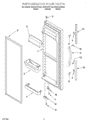 REFRIGERATOR DOOR Diagram and Parts List for GD5SHAXKQ00  Whirlpool Refrigerator