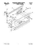CONTROL PANEL Diagram and Parts List for RS6105XYN4  Whirlpool Range
