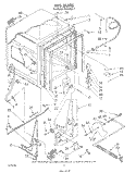 TUB , LITERATURE AND OPTIONAL Diagram and Parts List for WU3000V1  Roper Dishwasher