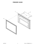 FREEZER DOOR Diagram and Parts List for IX5HHEXWS10  Whirlpool Refrigerator
