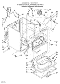 CABINET Diagram and Parts List for KGYS750GQ1  KitchenAid Dryer
