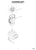 ATTACHMENT PARTS Diagram and Parts List for KSB550GC0  KitchenAid Blender