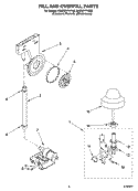 FILL AND OVERFILL PARTS Diagram and Parts List for KUDS01FKSS0  KitchenAid Dishwasher