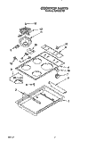 SECTION Diagram and Parts List for RC8400XYQ0  Whirlpool Cooktop