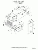 CONTAINER PARTS Diagram and Parts List for KUCS03FTSS2  KitchenAid Trash Compactor