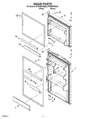DOOR PARTS Diagram and Parts List for ET0WSRXML00  Whirlpool Refrigerator