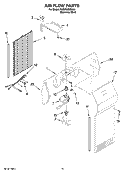 AIR FLOW PARTS Diagram and Parts List for KSBP25INSS02  KitchenAid Refrigerator