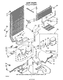 UNIT Diagram and Parts List for EV190NXRN0  Whirlpool Freezer