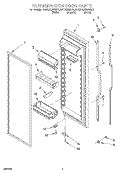 REFRIGERATOR DOOR Diagram and Parts List for KSRS25QGWH01  KitchenAid Refrigerator