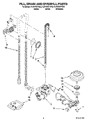 FILL, DRAIN AND OVERFILL PARTS Diagram and Parts List for KUDU03STBL3  KitchenAid Dishwasher