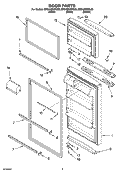 DOOR PARTS Diagram and Parts List for ER8AHMXRL00  Whirlpool Refrigerator