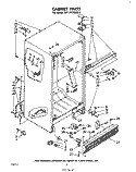 CABINET Diagram and Parts List for EHT171TKWR3  Whirlpool Refrigerator