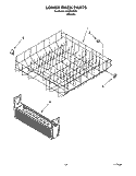 LOWER RACK Diagram and Parts List for KUDB230B0  KitchenAid Dishwasher