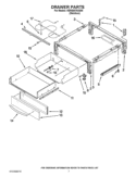 DRAWER PARTS Diagram and Parts List for KERS807SSS05  KitchenAid Range